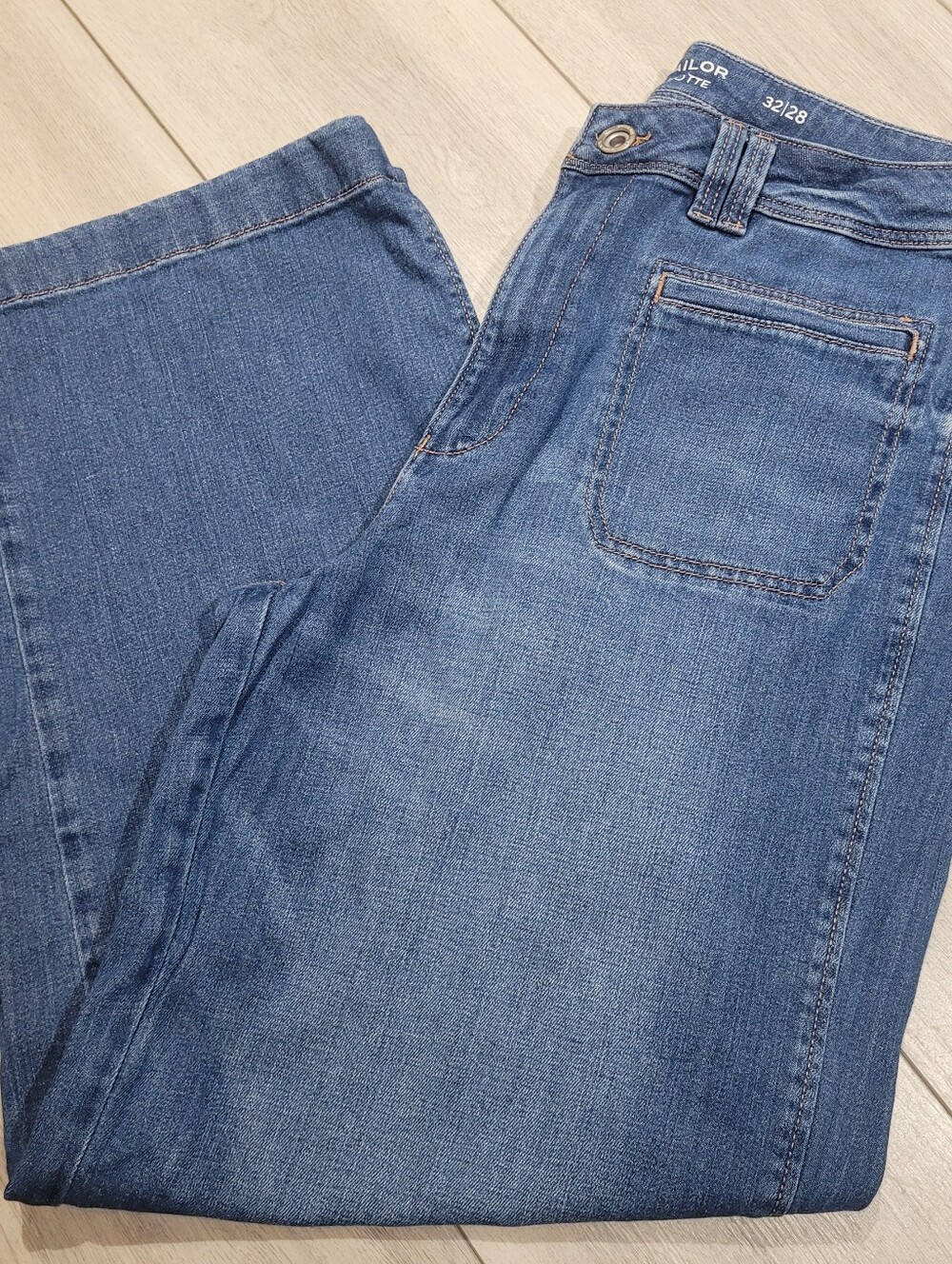 Tom Tailor Women's TTNELMA Culotte High Rise Wide Leg Crop Denim Jeans 32 Blue